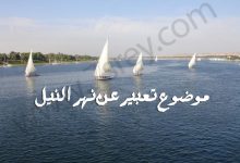 موضوع تعبير عن نهر النيل بالعناصر