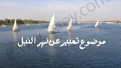 موضوع تعبير عن نهر النيل بالعناصر