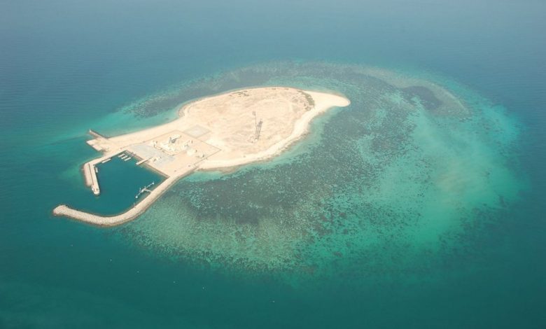 جزيرة عكاز في ميناء الشويخ الكويت