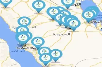 خريطة المدن الصناعية في المملكة العربية السعودية